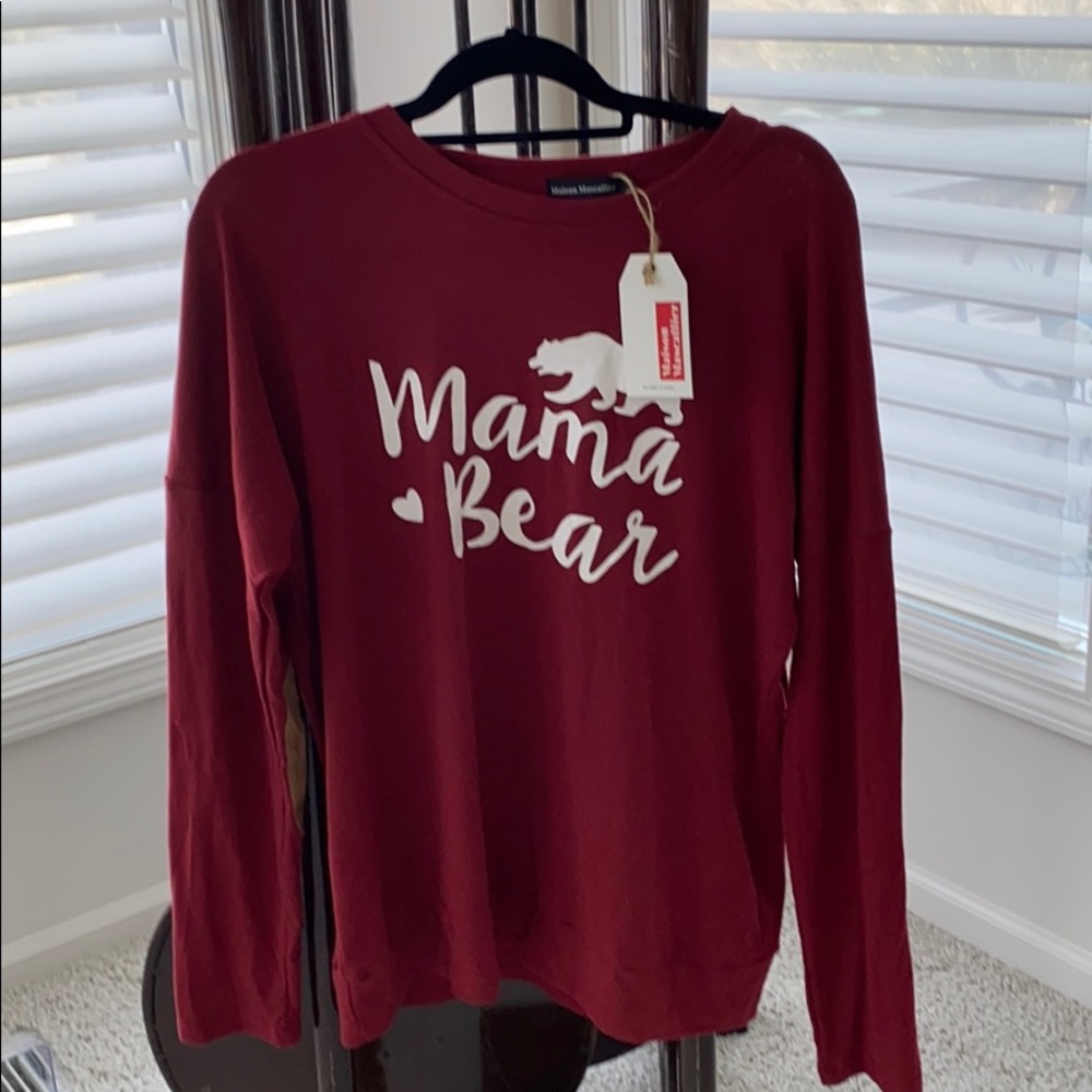 Maison Mascallier NEW mama bear top sweatshirt Lg